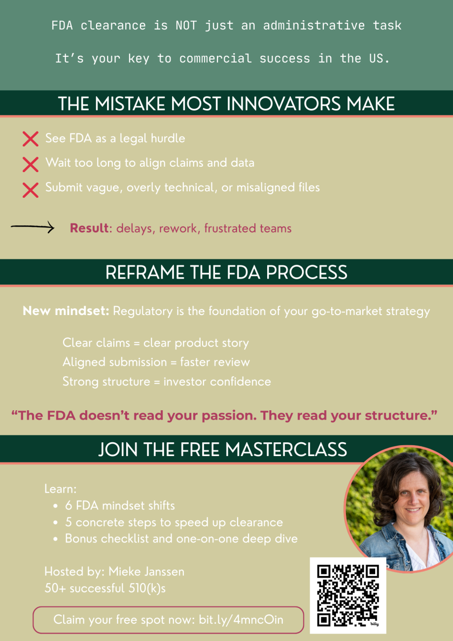 Your Medical Device Faster to the U.S. Market – Secrets for a Successful 510(k) Submission